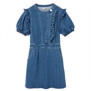 Habitual girls ruffled denim dress